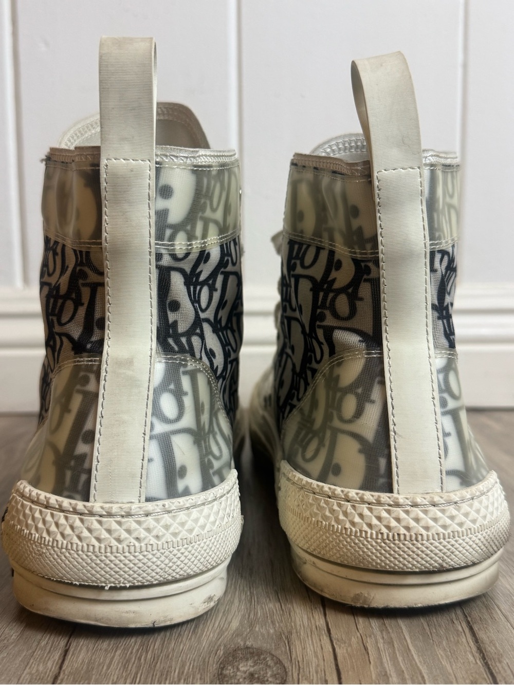 Dior B23 Oblique High Top Sneakers Size 45 Monogram Canvas - Picture 6 of 7